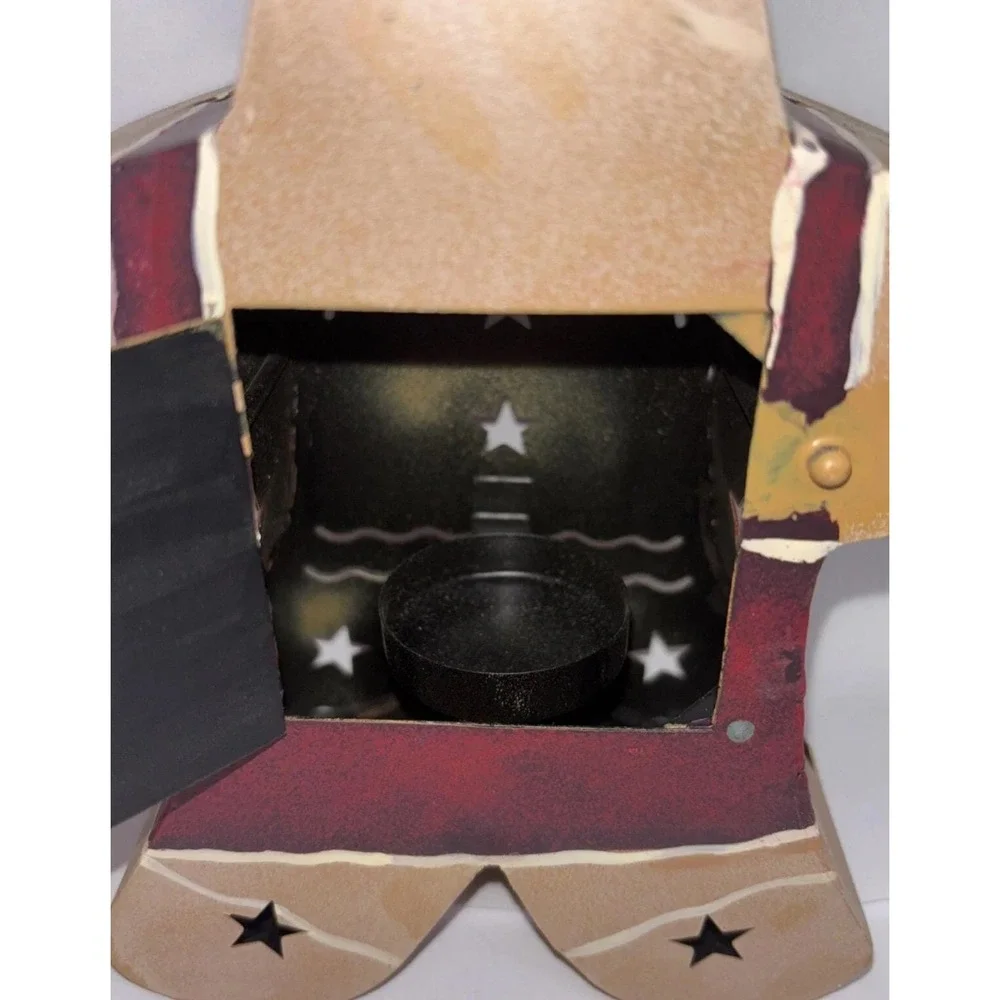Debbie Mumm Large Christmas Gingerbread Tea Light Lantern 7''